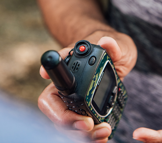 How does a satellite phone work?